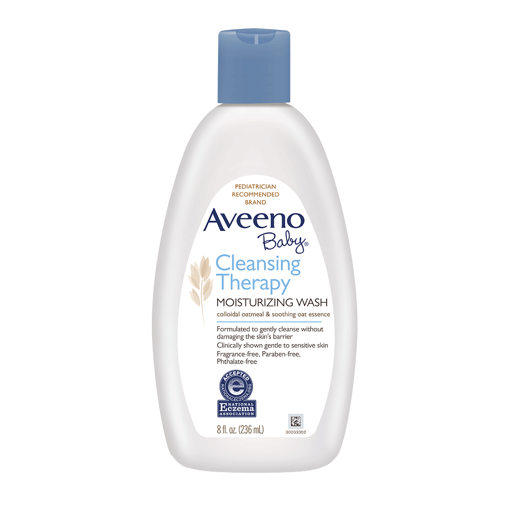 Aveeno Baby Cleansing Therapy Moisturizing Wash, Natural Oatmeal, 8 oz 